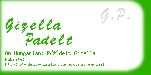 gizella padelt business card